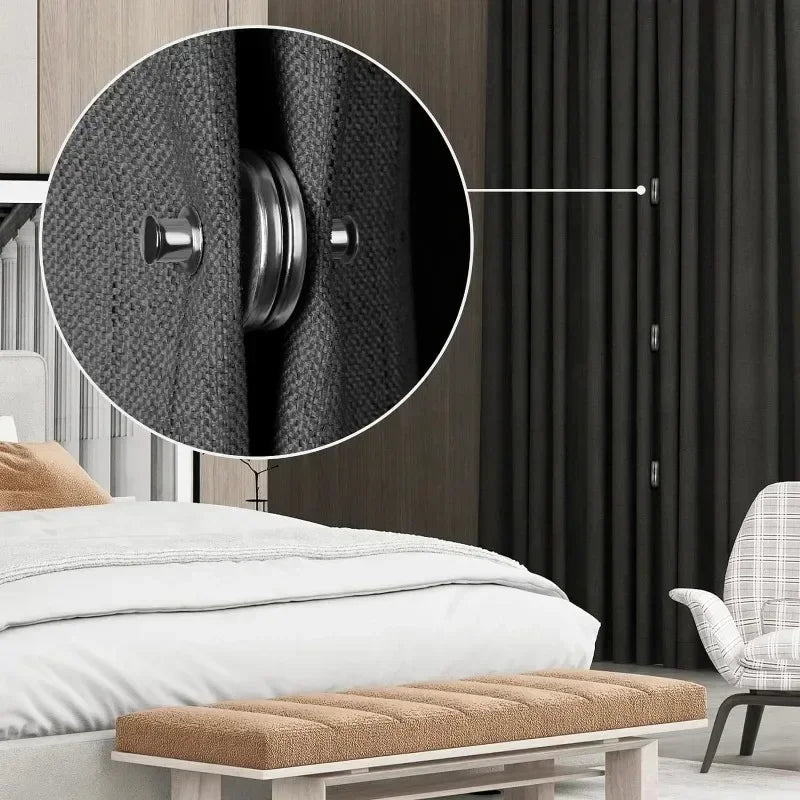 20/1Pairs Curtain Magnetic Button Nail Free Detachable Window Curtain Close Magnet Buckle Adjustment Curtain Clip Accessories Allinoneshop-24