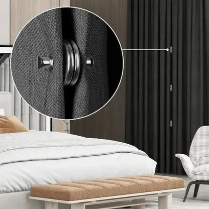 20/1Pairs Curtain Magnetic Button Nail Free Detachable Window Curtain Close Magnet Buckle Adjustment Curtain Clip Accessories Allinoneshop-24