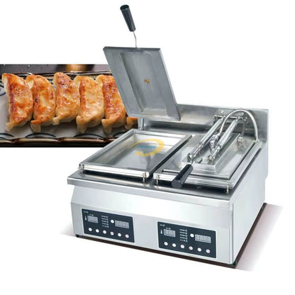 2024 Automatic Dumpling Fryer Cooker Electric Gyoza Frying Griller Stainless Steel Fried Dumpling Making Machine Allinoneshop-24