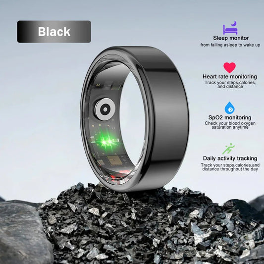 2024 NEW R02 Smart Ring Multifunctional Step Health Tracker Heart Rate Blood Oxygen Monitor Waterproof Men Women Sleep Fitness Allinoneshop-24