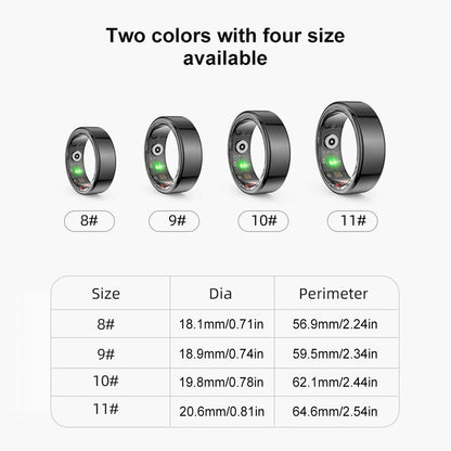 2024 NEW R02 Smart Ring Multifunctional Step Health Tracker Heart Rate Blood Oxygen Monitor Waterproof Men Women Sleep Fitness Allinoneshop-24