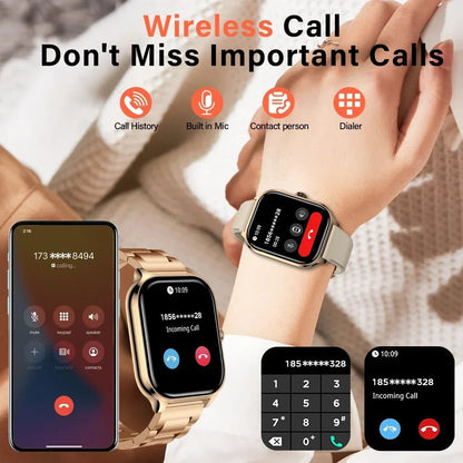 2025 New 2.01 Inch Smart Watch Man Woman Gift Full Touch Screen Sports Fitness Watch BT Call Digital Smart Watch Fashion Ladies Allinoneshop-24