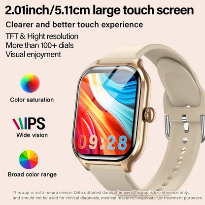 2025 New 2.01 Inch Smart Watch Man Woman Gift Full Touch Screen Sports Fitness Watch BT Call Digital Smart Watch Fashion Ladies Allinoneshop-24