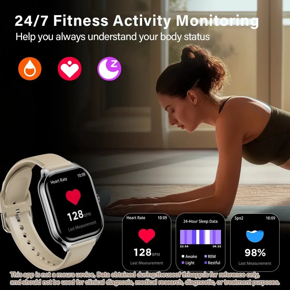 2025 New 2.01 Inch Smart Watch Man Woman Gift Full Touch Screen Sports Fitness Watch BT Call Digital Smart Watch Fashion Ladies Allinoneshop-24