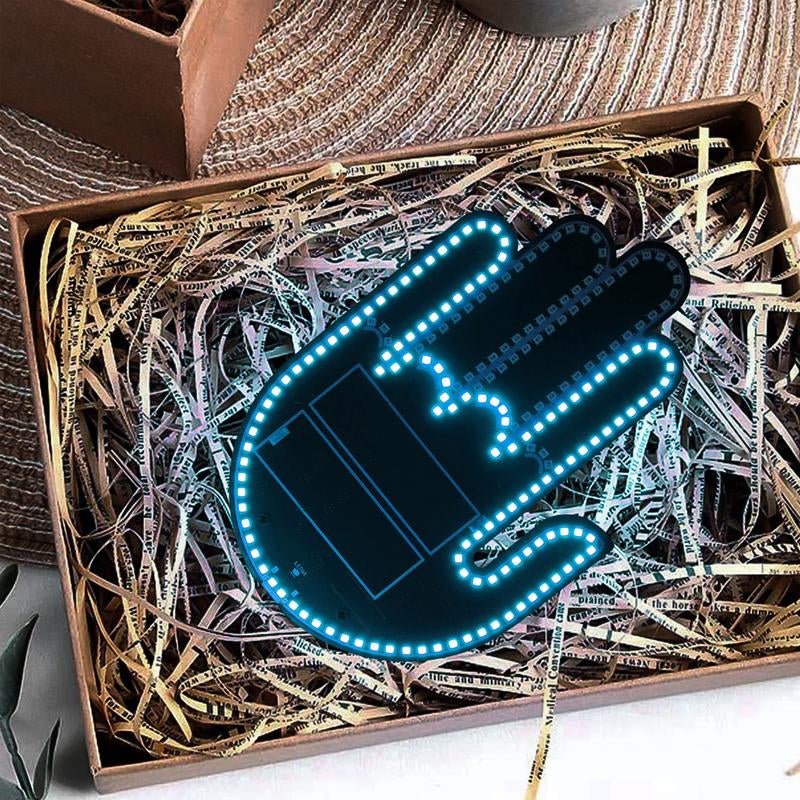 2025 New Car Gesture Lights with 3 Modes, Remote Control Car Kit, Rechargeable LED Rear Window Decoration for Expressing Emotions,Ambient Lighting Kit,Ambient Linghting Allinoneshop-24