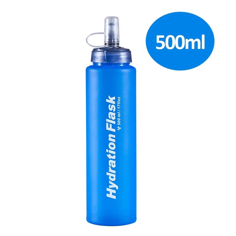 250Ml 500Ml 750Ml TPU Soft Flask Water Bottle Ultralight Folding Collapsible Water Bottle Running Hydration Pack Waist Bag Vest Allinoneshop-24