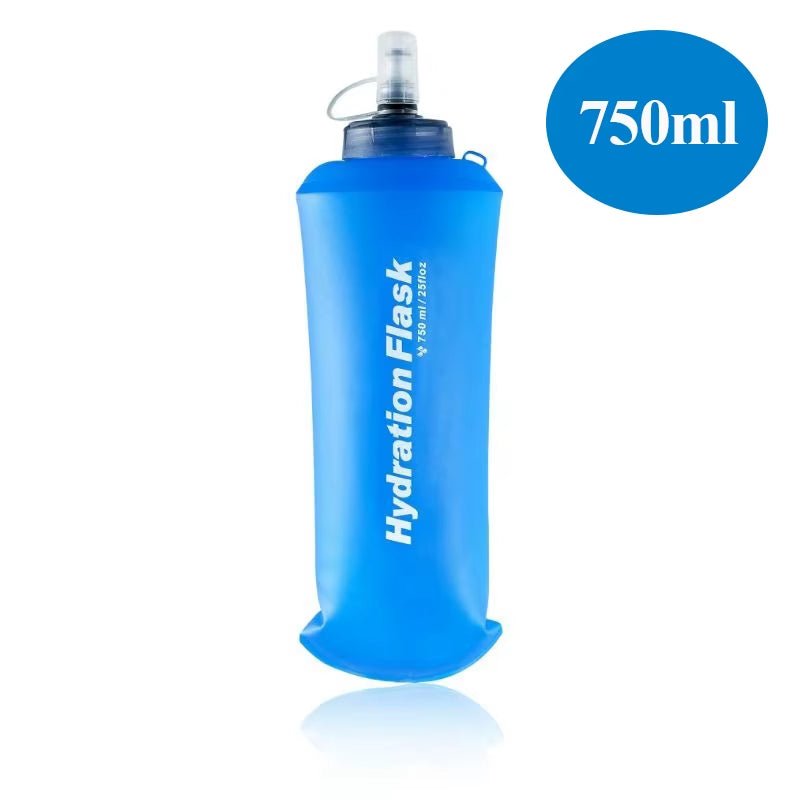 250Ml 500Ml 750Ml TPU Soft Flask Water Bottle Ultralight Folding Collapsible Water Bottle Running Hydration Pack Waist Bag Vest Allinoneshop-24