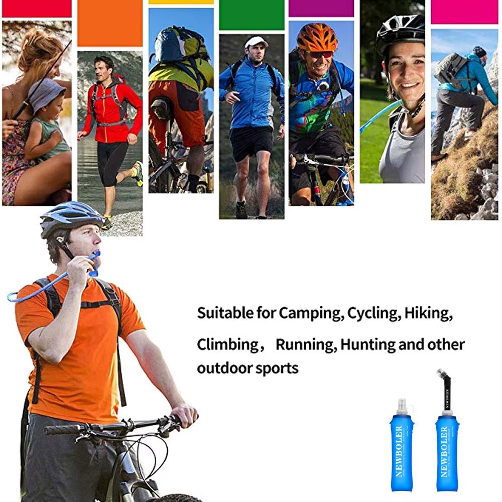 250Ml 500Ml Soft Water Bottle Folding Collapsible TPU Soft Flask for Running Hydration Ack Waist Bag Vest SD09 SD10 Allinoneshop-24