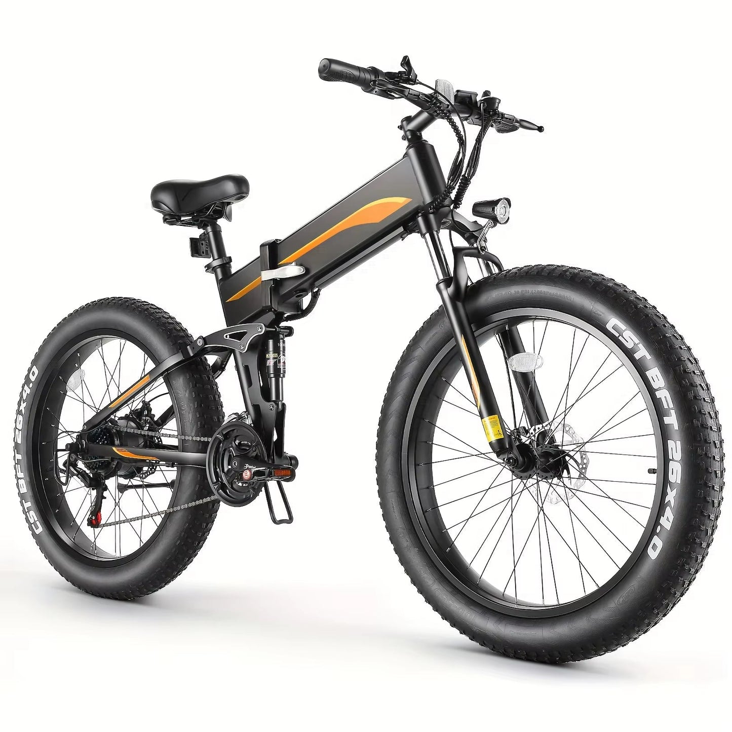 26" X 4.0 Fat Tire Ebike for Adult with High Speed 500W Brushless Motor, 48V 10Ah Foldable Electric Bicycles, 20MPH Ebike Allinoneshop-24