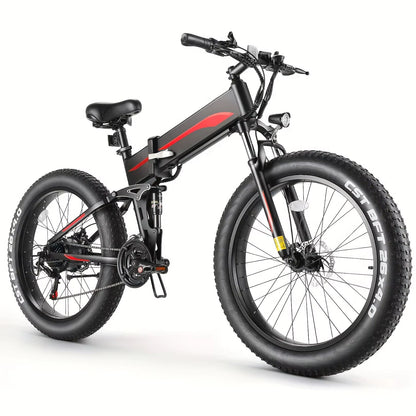 26" X 4.0 Fat Tire Ebike for Adult with High Speed 500W Brushless Motor, 48V 10Ah Foldable Electric Bicycles, 20MPH Ebike Allinoneshop-24
