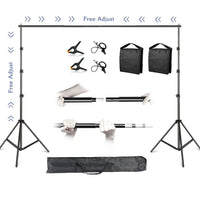 2.6X3M/8.5X10Ft Photo Video Studio Backdrop Background Stand, Adjustable Telescopic Background Support System with Carry Bag Allinoneshop-24