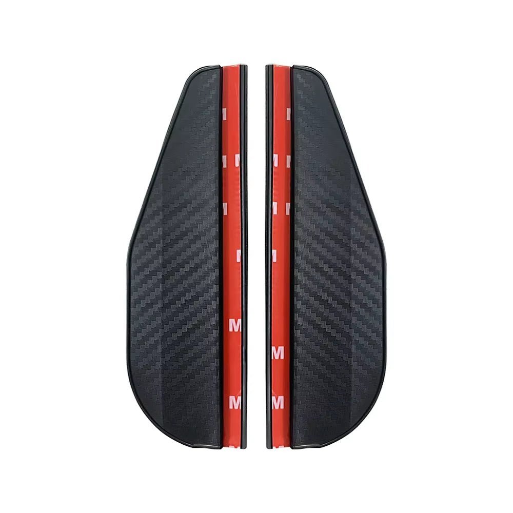 2PCS Car Rearview Mirror Rain Eyebrow Carbon Fiber Sun Visor Shade Cover Protector Clear Vision for Rain Car Mirror Accessories Allinoneshop-24