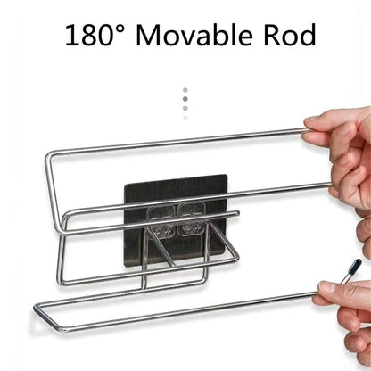 2PCS Kitchen Paper Towel Holder Adhesive Toilet Paper Rack Towel Hanger Tissue Dispenser Roll Napkin Cabinet Storage Accessories Allinoneshop-24