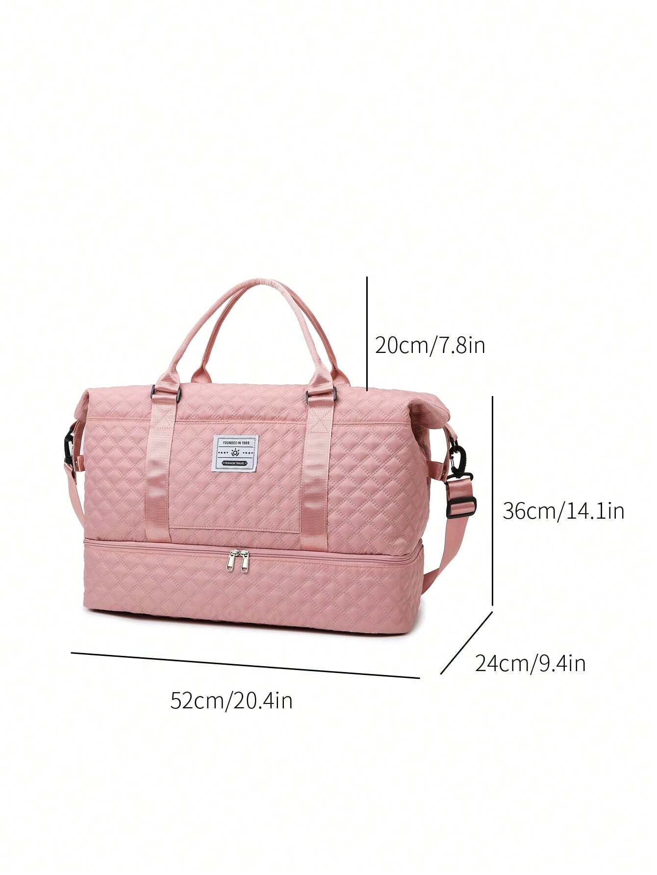 2PCS Large Capacity Travel Duffel Bag, Wet and Dry Separation Fitness Bag, Weekend Overnight Shoulder Bag, Hospital Necessary Mommy Bag, Travel Bag, Holiday Bag, Weekend Bag, Overnight Bag, with a Pull Bar Bag, with Shoe Storage, Boarding Bag, Cosmetics S Allinoneshop-24