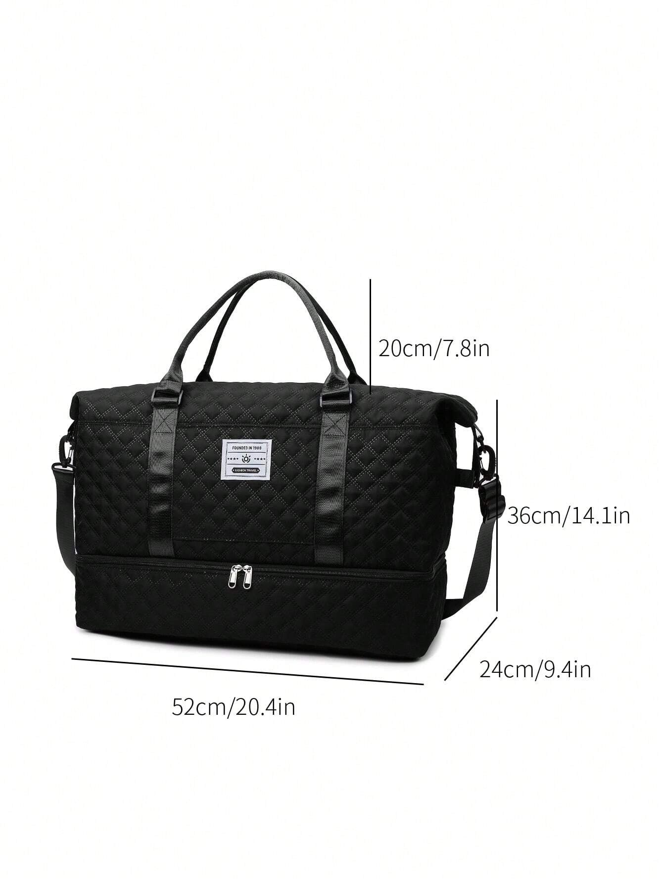 2PCS Large Capacity Travel Duffel Bag, Wet and Dry Separation Fitness Bag, Weekend Overnight Shoulder Bag, Hospital Necessary Mommy Bag, Travel Bag, Holiday Bag, Weekend Bag, Overnight Bag, with a Pull Bar Bag, with Shoe Storage, Boarding Bag, Cosmetics S Allinoneshop-24