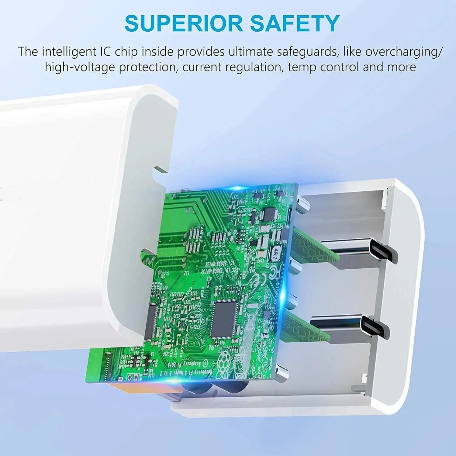 40W Dual PD USB C Charger Quick Charge 3.0 Type C EU/US Plug Phone Charger Adapter for Apple Iphone 15 14 Pro Max Samsung Xiaomi Allinoneshop-24