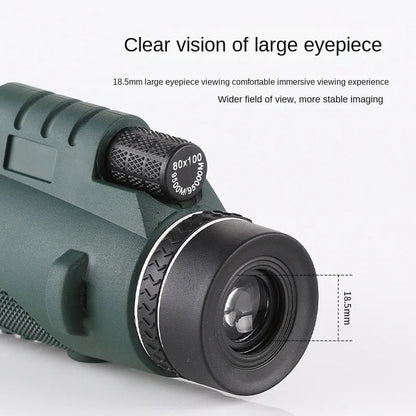 40X60 HD Professional Telescope Compass Monocular Powerful Waterproof Mini Pocket Zoom with Smartphone Hunting Camping Allinoneshop-24