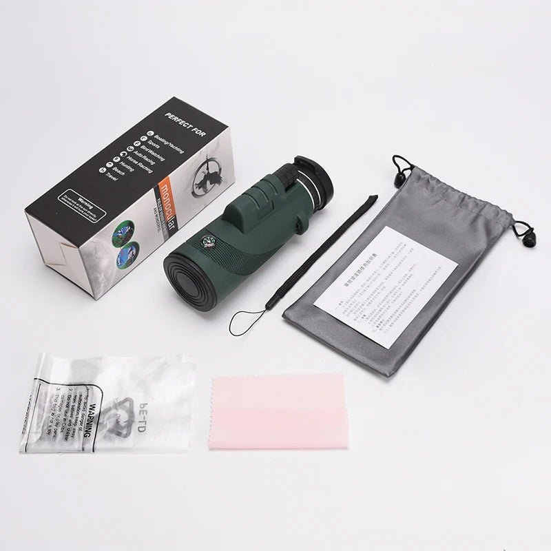40X60 HD Professional Telescope Compass Monocular Powerful Waterproof Mini Pocket Zoom with Smartphone Hunting Camping Allinoneshop-24