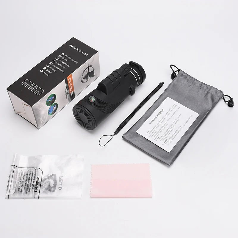 40X60 HD Professional Telescope Compass Monocular Powerful Waterproof Mini Pocket Zoom with Smartphone Hunting Camping Allinoneshop-24