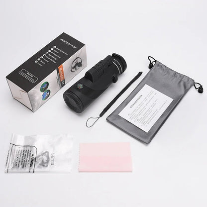 40X60 HD Professional Telescope Compass Monocular Powerful Waterproof Mini Pocket Zoom with Smartphone Hunting Camping Allinoneshop-24