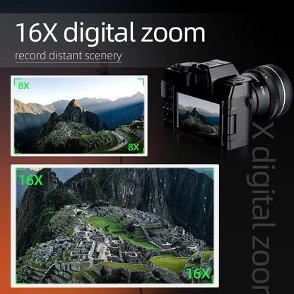 4K Digital Camera 48MP Vlogging Camera for with 180° Flip Screen 16X Digital Zoom Video Camera Camcorder Allinoneshop-24