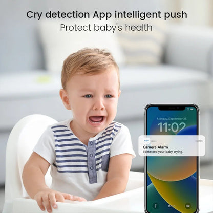 4MP 2K Wifi Indoor High-Definition Crying Detection Baby Monitor Full-Color Night Vision 360 Degree Rotating Network Camera Allinoneshop-24