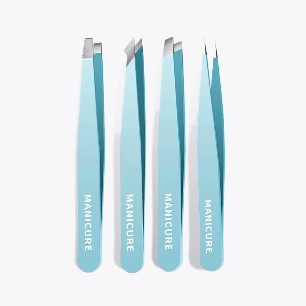 4Pcs Set Professional Tweezers Set Perfect for Eyebrow Hair Removal Splinter Very Effortless and Relaxed to Remove Allinoneshop-24