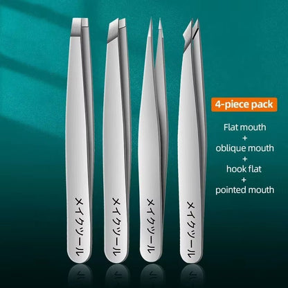 4Pcs Set Professional Tweezers Set Perfect for Eyebrow Hair Removal Splinter Very Effortless and Relaxed to Remove Allinoneshop-24
