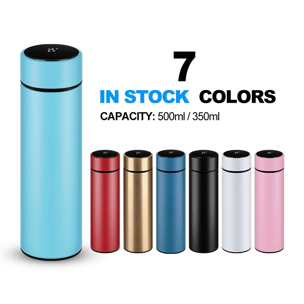 500Ml Matte Black Double Wall Intelligent Thermos Stainless Steel Vacuum Insulated Smart Water Bottle Allinoneshop-24