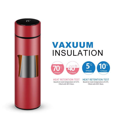 500Ml Matte Black Double Wall Intelligent Thermos Stainless Steel Vacuum Insulated Smart Water Bottle Allinoneshop-24