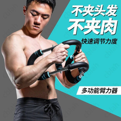 50KG Multi Functional Adjustable Arm Strength Device Chest Expansion Arm Muscle Trainer 50Kg U-Shaped Fitness Equipment Allinoneshop-24
