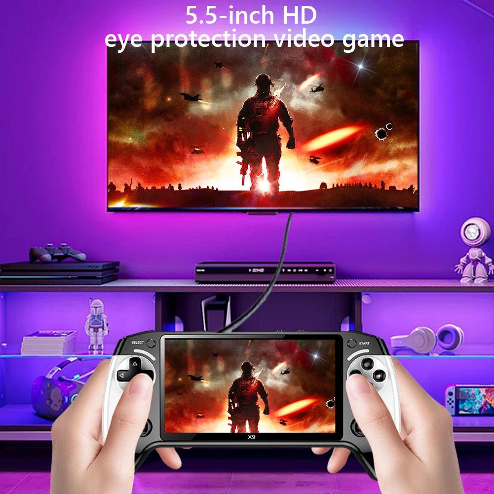 5.5 Inch Screen Handheld Game Player 1500Mah Electronic Game Player Type-C Charging Portable Game Player for Kids Adults Allinoneshop-24