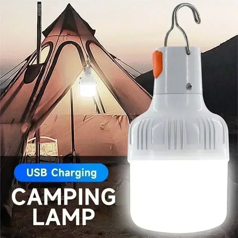 60W Emergency Light Outdoor Camping Supplies Edc Outdoor USB Rechargeable LED Light Bulb Lantern Hiking Sports Entertainment Allinoneshop-24