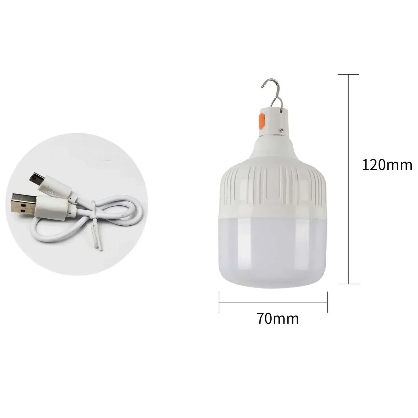 60W Emergency Light Outdoor Camping Supplies Edc Outdoor USB Rechargeable LED Light Bulb Lantern Hiking Sports Entertainment Allinoneshop-24