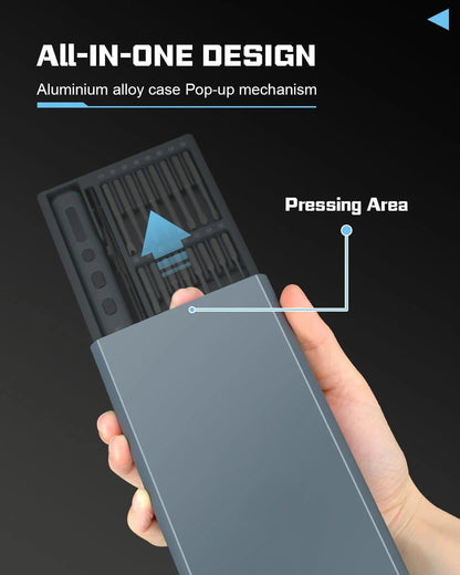 68-In-1 Precision Electric Screwdriver Set with 64 Magnetic Bits 5 Torque Adjustable Mini Power Tool for Iphone Watch Camera PC Allinoneshop-24