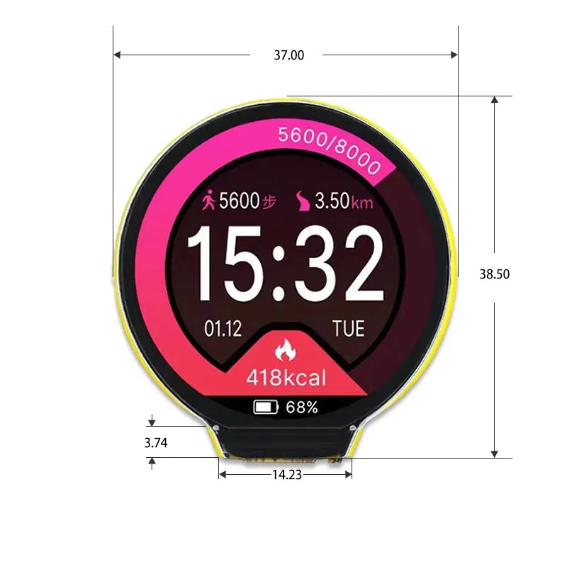 1.28 Inch IPS Smart Display ESP32 for Arduino LVGL WIFI&Bluetooth Development Board 240*240 LCD TFT Module with Touch WROOM - Allinoneshop-24