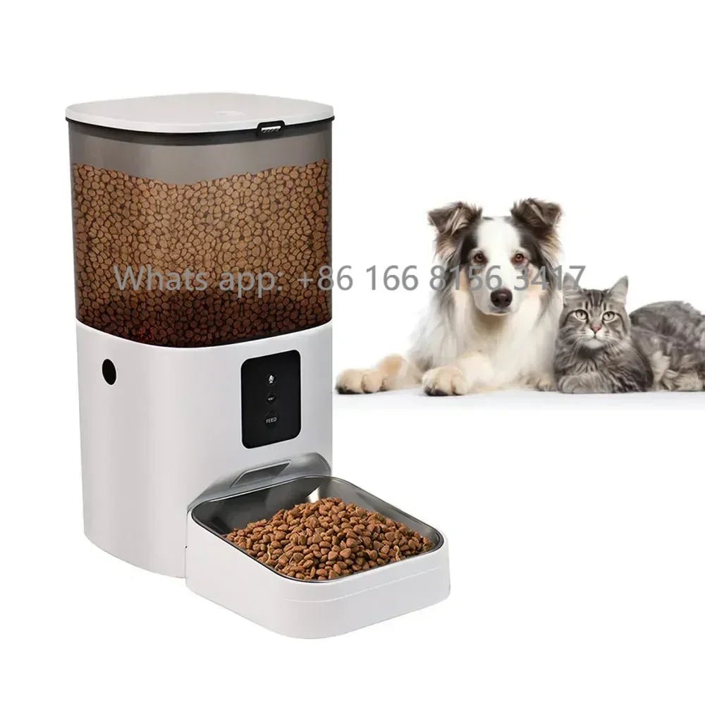 6L Capacity Intelligent Smart Pet Feeder Automatic Wifi APP Control Detachable Clean Voice Recording Pets Feeder Allinoneshop-24
