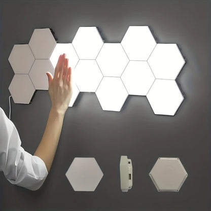 6Pcs Touch Control Hexagonal LED Wall Light,Honeycomb Lights, Touch Sensitive Wall Lights, Night Lights, Honeycomb Lights Allinoneshop-24