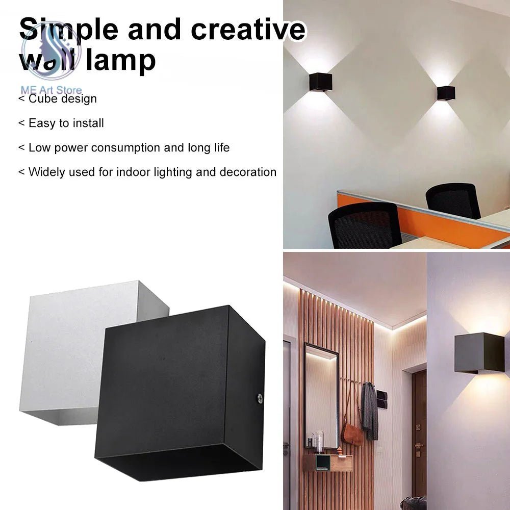 6W 12W LED Wall Lamp Indoor Porch Bedroom Wall Lamp Corridor Balcony Lamp Aluminum Warm/White Light Bedside Decoration Lamp Allinoneshop-24