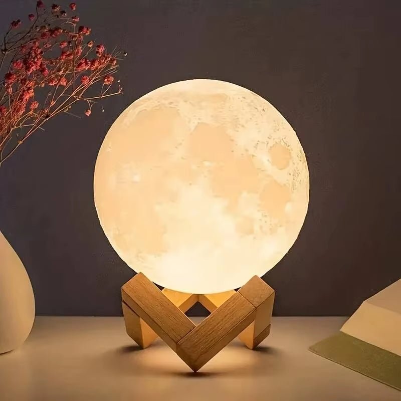 8 Cm DIY Planet Lamp Moon Galaxy Night Light Art Painting Graffiti Birthday Gift Bedroom Living Room Decoration (With Stand) Allinoneshop-24