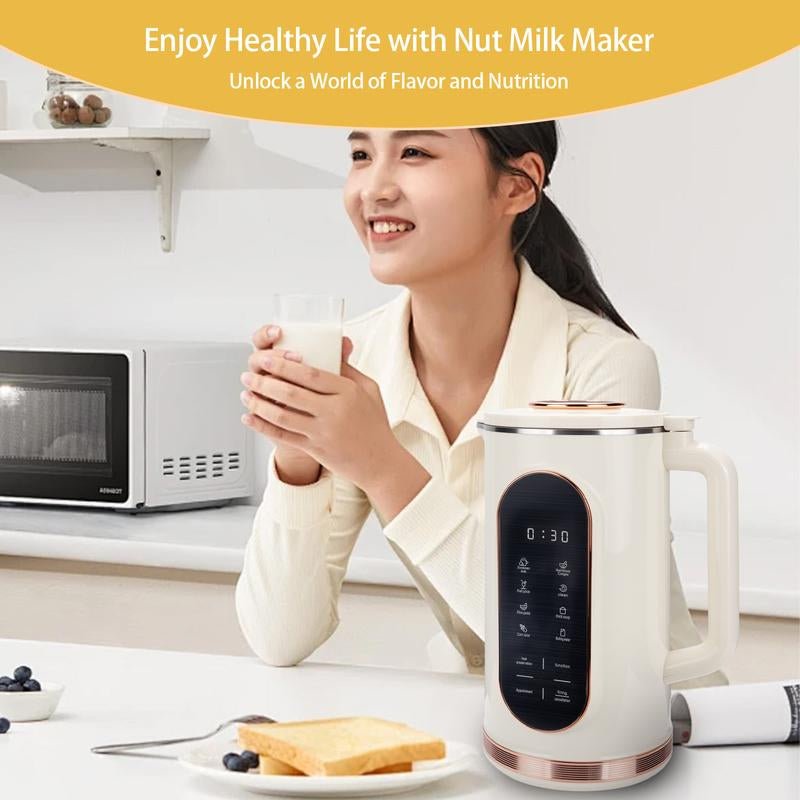 8 in 1 Nut Milk Maker, 40.6Oz/1200Ml Automatic Soy Milk Maker Machine Homemade Oat, Plant Based Milk, Juice, Baby Allinoneshop-24