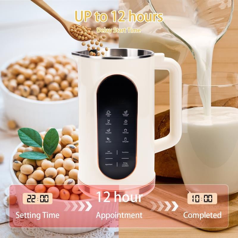 8 in 1 Nut Milk Maker, 40.6Oz/1200Ml Automatic Soy Milk Maker Machine Homemade Oat, Plant Based Milk, Juice, Baby Allinoneshop-24