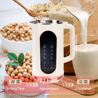 8 in 1 Nut Milk Maker, 40.6Oz/1200Ml Automatic Soy Milk Maker Machine Homemade Oat, Plant Based Milk, Juice, Baby Allinoneshop-24