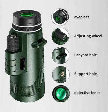 80X100 Portable Zoom HD 5000M Telescope Folding Long Distance Mini Powerful Telescope for Hunting Sports Outdoor Camping Travel Allinoneshop-24