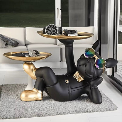 A Small Bulldog Statue Tray, Perfect for Holding Keys, Wallets, Jewelry, Phones, and Other Small Accessories Well as Small Items Allinoneshop-24