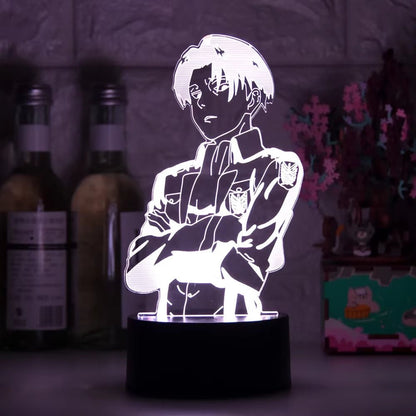 Acrylic Table Lamp Anime Attack on Titan for Home Room Decor Light Cool Kid Child Gift Manga AOT Night Light Attack on Titan Allinoneshop-24
