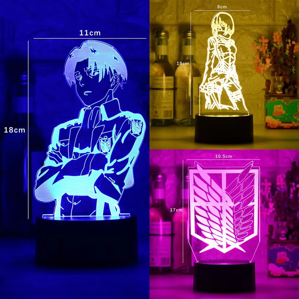 Acrylic Table Lamp Anime Attack on Titan for Home Room Decor Light Cool Kid Child Gift Manga AOT Night Light Attack on Titan Allinoneshop-24