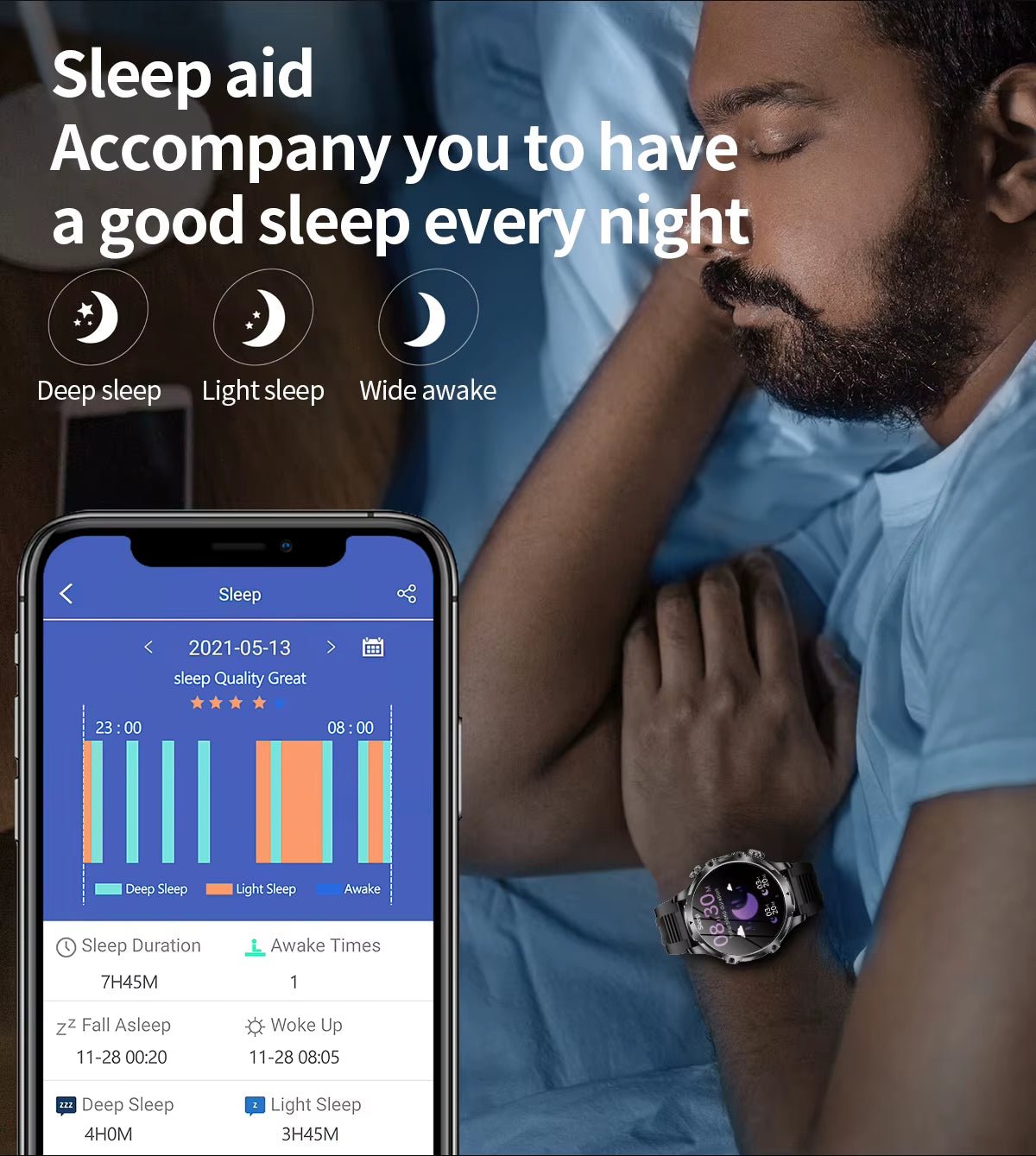 AK75 Smart Watch Flashlight 1.9Inch Men Outdoors Sports Fitness Tracker 700Mah Large Battery BT Calling LED Light Smartwatch Allinoneshop-24