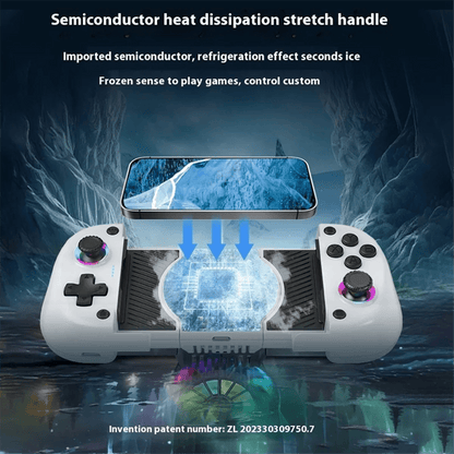AM-X5mini Wireless Mobile Phone Gaming Controller with Cooling Fan Bluetooth Stretchable Gamepad for Android/iOS/Steam/PC C Allinoneshop-24