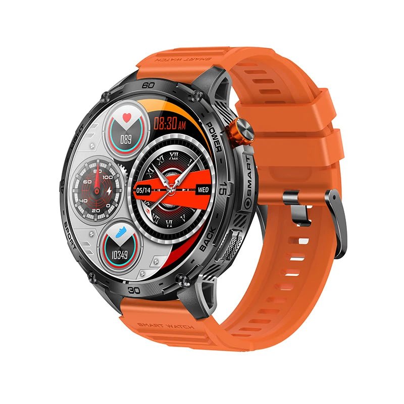 AMOLED Screen Men Women Outdoor Flashlight Smart Watch Blue Tooth Call Sports Fitness Tracker Health Sleep Monitor Smartwatch Allinoneshop-24